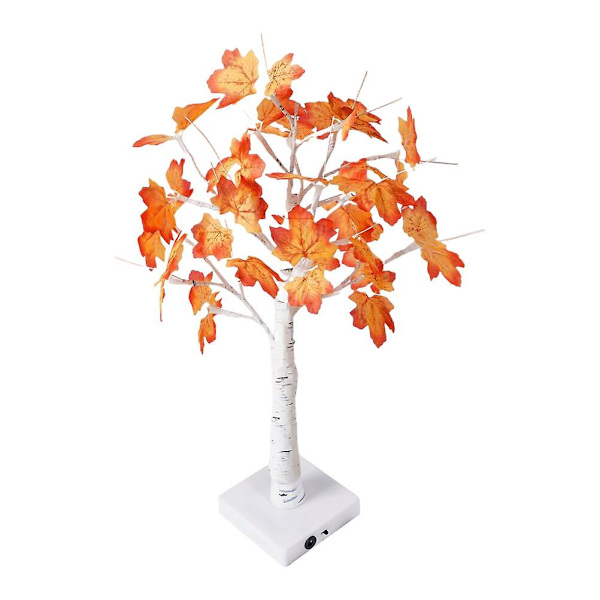 1 kpl USB-koivuvaahteranlehtipuu lamppu joulu pääsiäinen kiitospäivä koriste (38X11X5.5CM, lajiteltu väri)