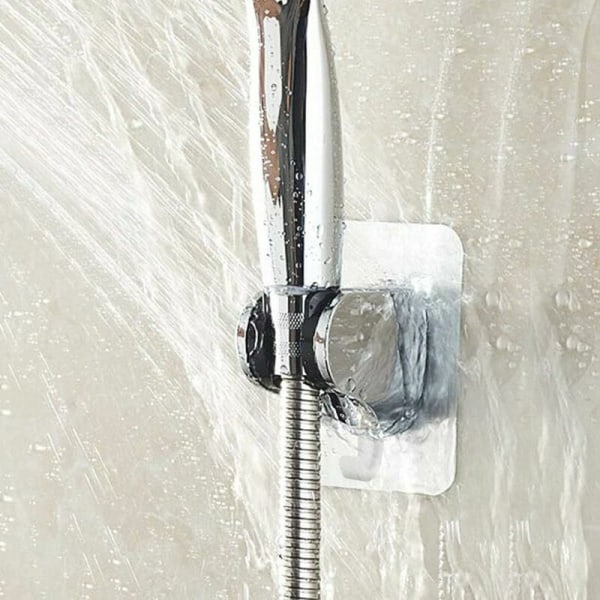 Suihkuteline Itsekiinnittyvä irrotettava seinään kiinnitettävä suihkupään pidike Säädettävä kulma Vedenpitävä Heavy Duty -seinäteline hotellin kylpyhuoneeseen