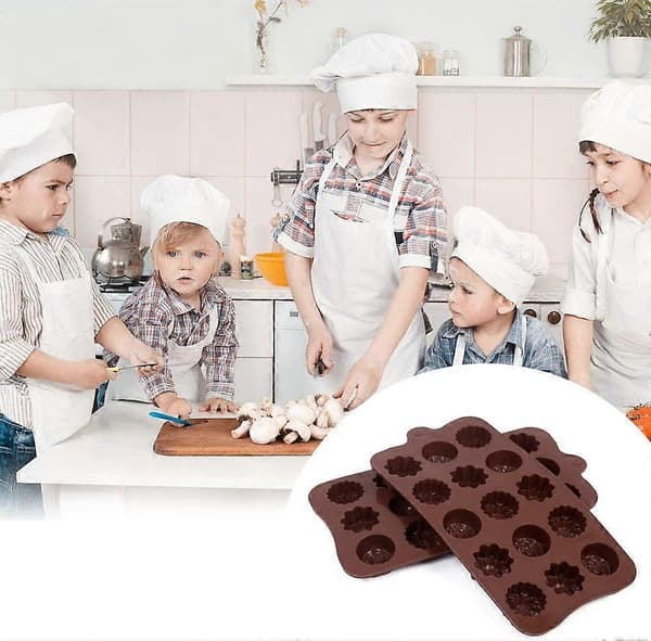 KISNEG Gummiformar, 2 st Blommiga Silikonformar Sockerkubform Kakdekoration Fest & Bröllopspresent