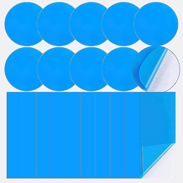 10 st pool reparationslappar självhäftande PVC uppblåsbara madrass reparationslappar uppblåsbara pool reparationslappar för reparation av uppblåsbara båtar, kajaker,
