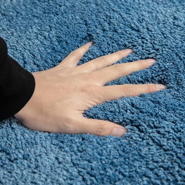 Badematte Sklisikker Dusjmatte Absorberende Teppe Dørmåtte (blå)