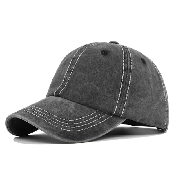 Høj kvalitet vasket baseball cap lavet af gammel peaked cap fed broderi tråd baseball cap cover buet skygge hat sol skygge