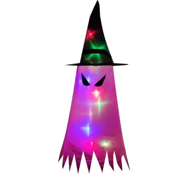 Lysende Halloween Ferie LED Havepynt Heksehat Lampe Vedhæng 4309