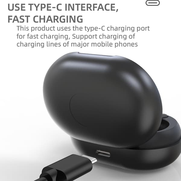 Touch-Control trådløse Bluetooth-øretelefoner TWS-hovedtelefoner Stereo In Ear Earbuds Headset Ipx5（Sort）