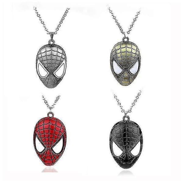 Bimirth Spindelmannen Mask Logotyp Nyckelring Legering Halsband (svart)