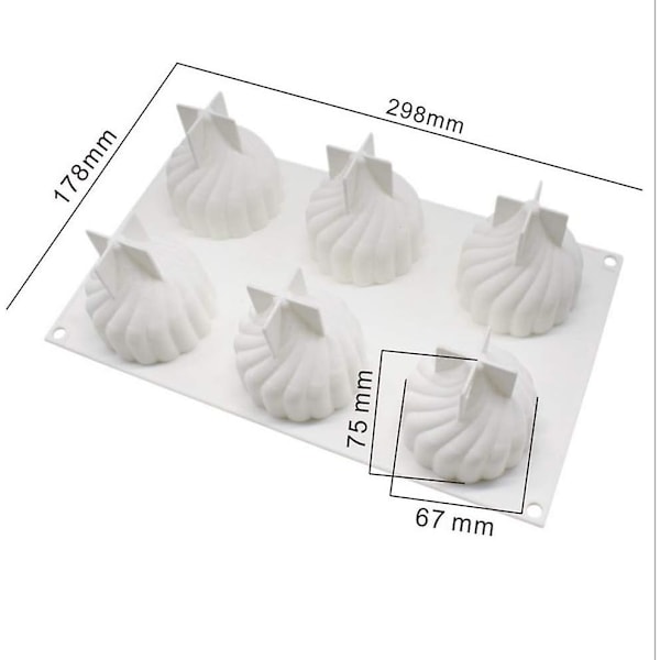 Mousse-kakform i silikon - 3D-bakform för kakor - DIY-dessertform