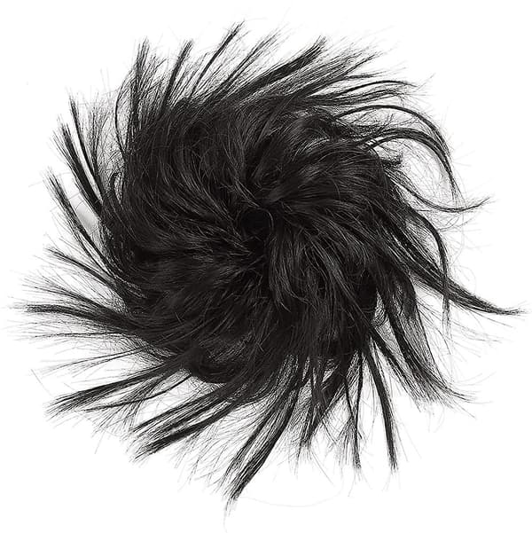 Sort Updo Rod Bun Hårstykke Hårforlængelse Hestehale Med Elastisk Gummibånd