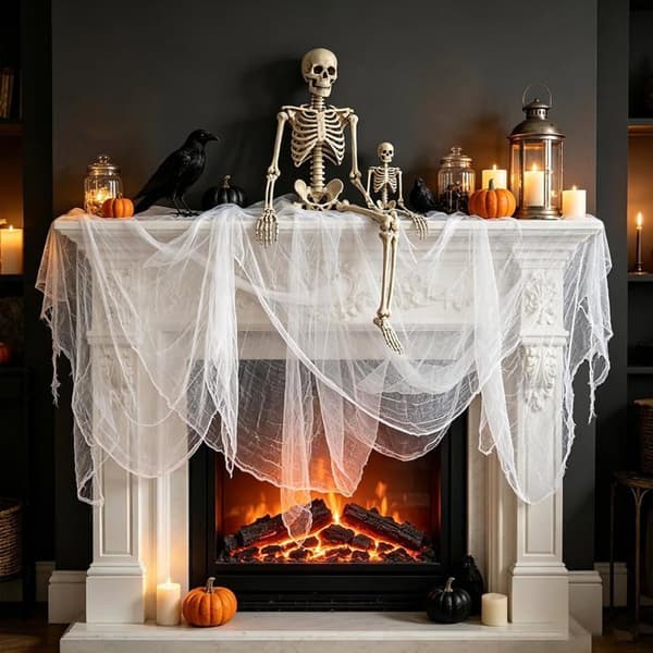 Karmivat kangas-halloweenkoristeet ulkokäyttöön