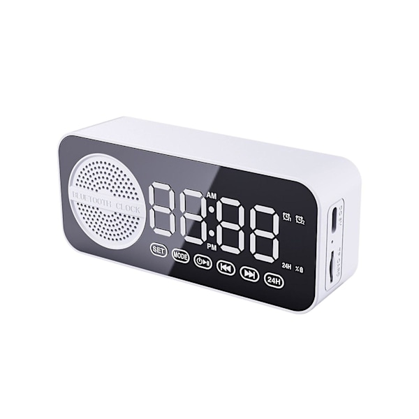 Bluetooth-ljudsystem med rensning, Bluetooth-väckarklockshögtalare (vit)