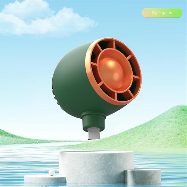 Bärbar kreativ USB liten fläkt Android Apple Typ-c telefon student mini turbo fläkt kylare för camping utomhus hem hushållsapparat（för iphone kabel326）
