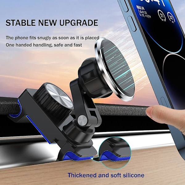Magnetisk telefonholder for bilens luftuttak, egnet for Tesla Model 3/Y (KUN base)