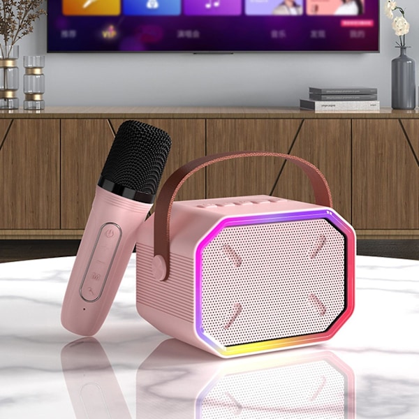 Bluetooth-kaiuttimet Langaton mikrofoni Kotiäänentoisto Karaoke-kone, Bluetooth 5.3 Ladattava PA-järjestelmä Lavakaiutin, Kannettava mikrofonikaiutin