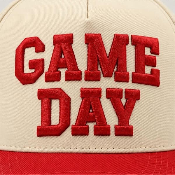 Game Day Basebollkeps Retro Polyester Solskydd Justerbar Broderi för Green