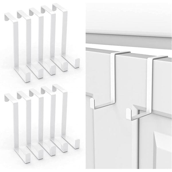 Over The Door Hooks 10 Pack, Z-formet dørhængerkrog passer til 1 3\\\\/8\\\201d