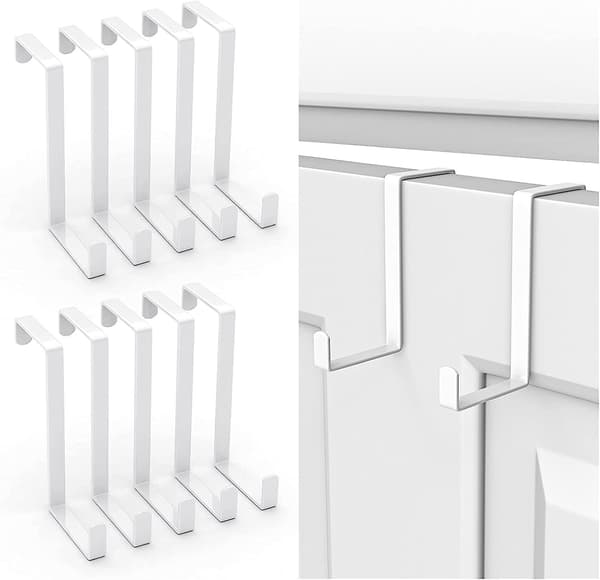 Over The Door Hooks 10 Pack, Z-formet dørkrog passer til 1 3\\\\/8\\\201d