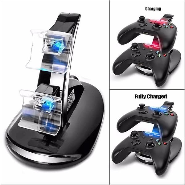 Fashion Xbox One Trådlös Handkontroll Dubbel USB Laddare