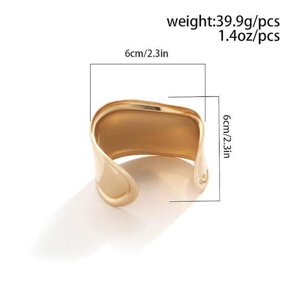 Statement Big Cuff Bracelets Niche Design Bangles For Women 2023 Novel Style（Silver）