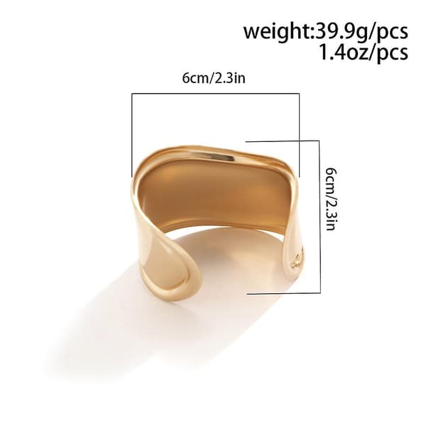 Statement Store Manchet Armbånd Niche Design Armringe Til Kvinder 2023 Ny Stil（Sølv）