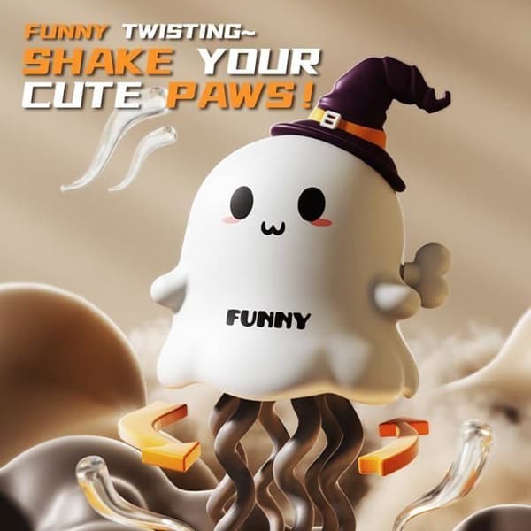 Halloween Uppdragbara Leksaker - WINLLINEE - Set om 2 - Spöke och Pumpa - Häxhatt - Bordsdekoration