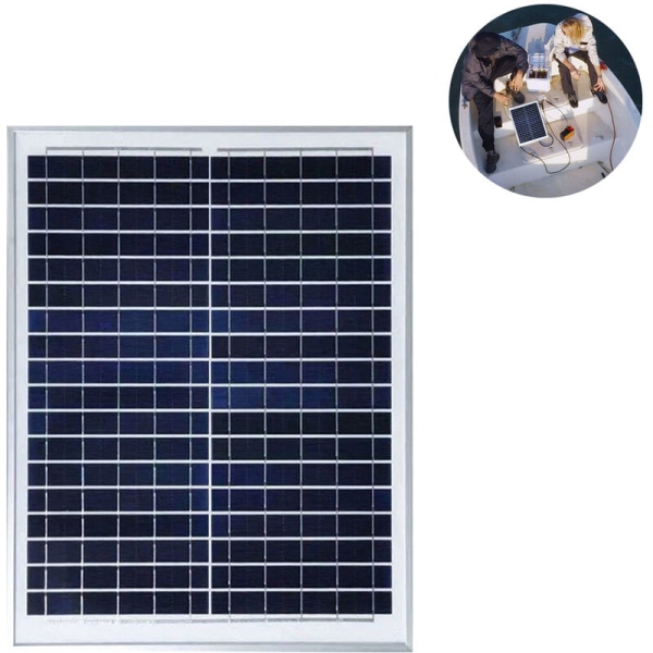 20 watt solcellepanel 18 volt monokrystallinsk bærbart solcellepanel for lading av 12V batterier for bobil, båt, telt, yacht, bil