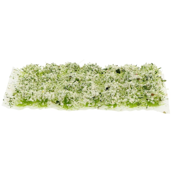 1 æske miniature vegetation simulering blomsterklynge mini hus scene dekor (1,5X1cm, hvid)