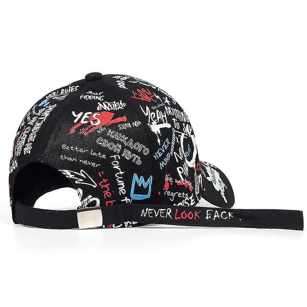 Graffiti Hiphop Cap Hipster Baseball Cap Cool Style Baseball Cap Multi-color Optional（Hvit）