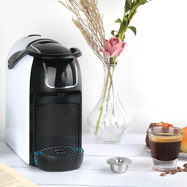 Rostfria kaffekapslar Påfyllningsbara kaffekapslar med skedborste Ersättning för Bialetti-maskiner
