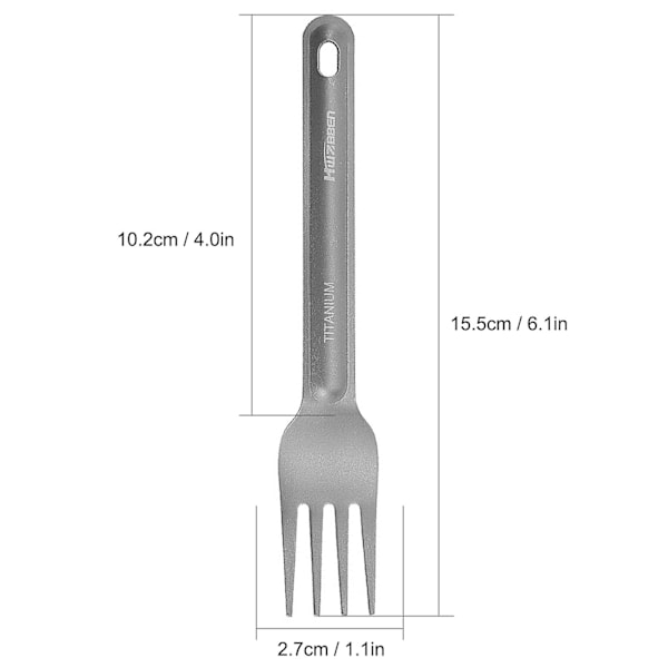 Bärbar ultralätt titangaffel bestick utomhus camping vandring picknick（gaffel）