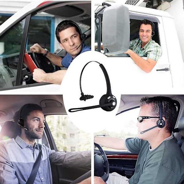 Trucker Bluetooth-headset, trådlöst headset med mikrofon för PC, Bluetooth-headset med brusreducerande mikrofon, för mobiltelefoner, dator, lastbilschaufförer
