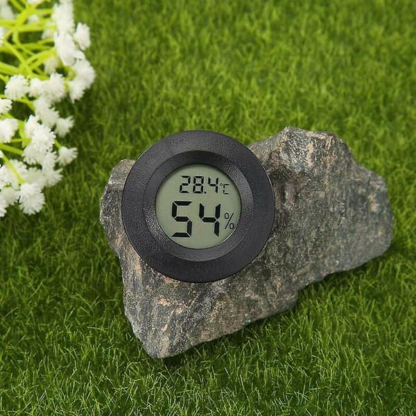2 stk. Mini køleskabsfryser Hygrometer Termometer, Elektronisk Hygrometer, Sort Termometer