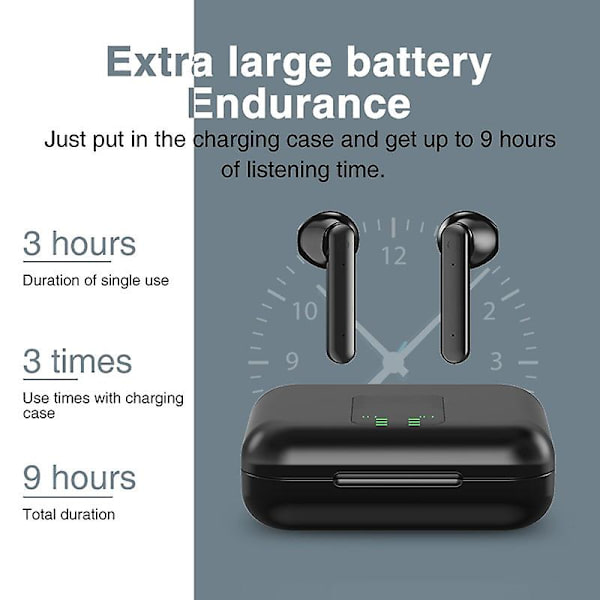 [bluetooth5.0 8d Stereo Sound] Tws Bluetooth-hörlurar Trådlösa Bluetooth-hörlurar Vattentäta Sporthörlurar Brusreducerande Hörlurar Med Led-skärm
