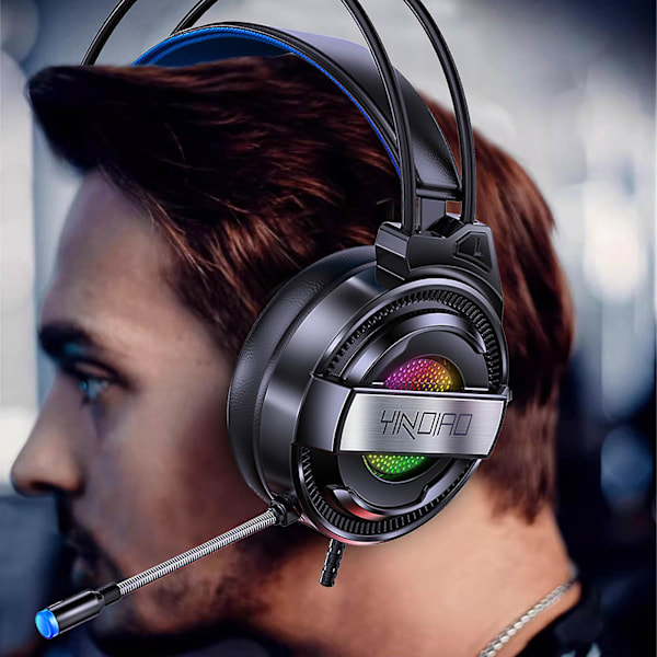 Headset för datorspel (flerfärgad)