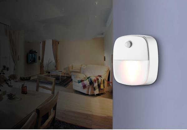 Lumi Stick-on nattlys, varmhvit LED, bevegelsessensor, B