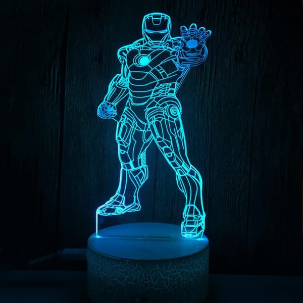 3D Illusion Lampe Anime Karakter 3D LED Natlys