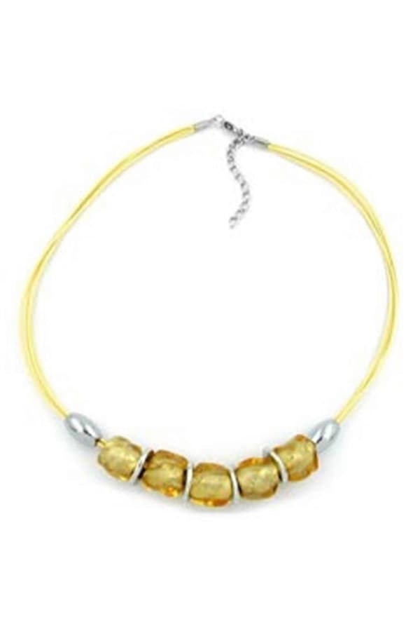 Halsband Stenpärla Guldton 50cm - Gl02825
