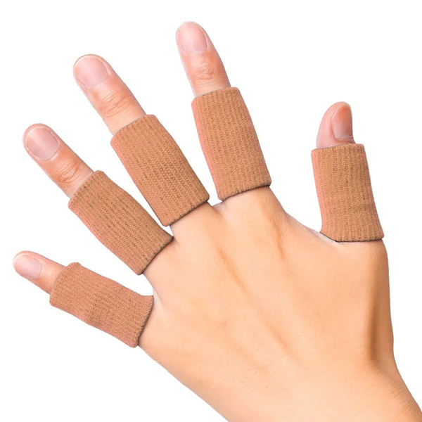 Elastiska fingerbeskydd, sportfingerskenor, tumstöd för smärtlindring, artrit, triggerfingerlindring, justerbart stöd (färg)