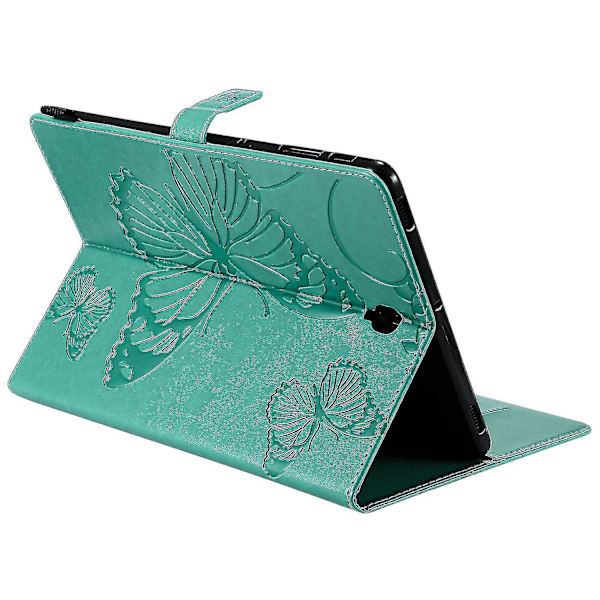 KT Tablet Series-3 [Imprint Butterfly] Stativ Lær Tabletholder for Samsung Galaxy Tab S4 10.5 T830 T835 T387