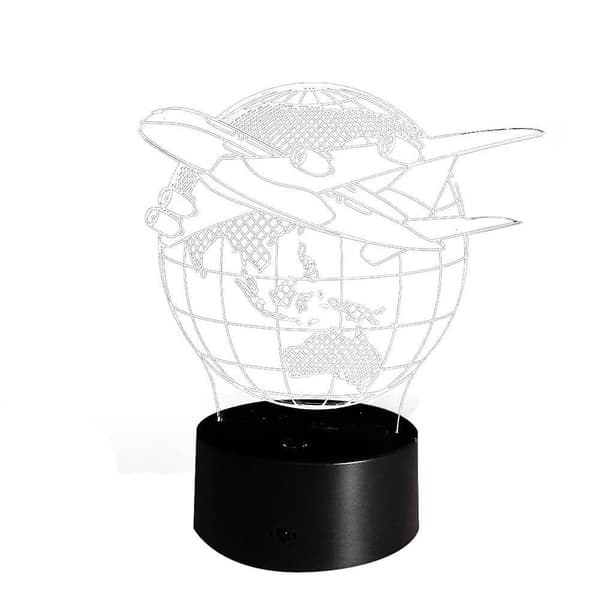 3D illusion visuell nattlampa ändra led skrivbordslampa sovrum heminredning