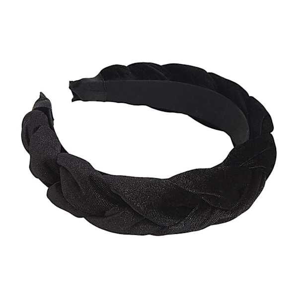 Headbands for Women Velvet Braided Headbands Fashion Hairband Criss Cross Hair Accessories--- Black,WZ-867R