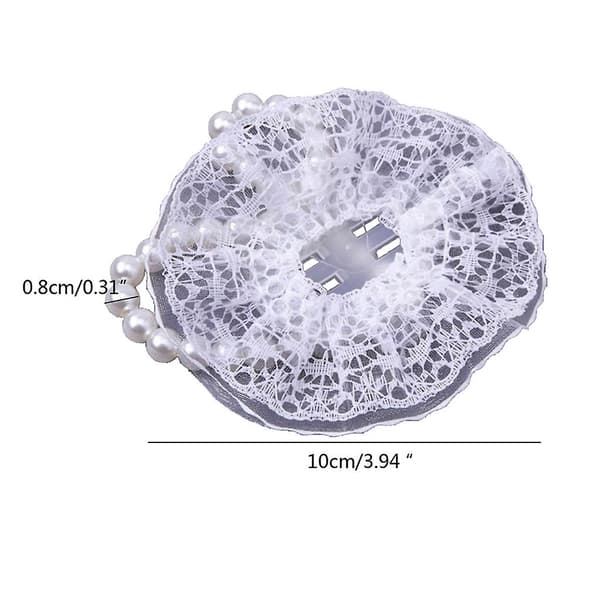 8 stk. DIY håndledsblomst brudeperler elastisk perle armbånd til bryllupsfest (hvid)