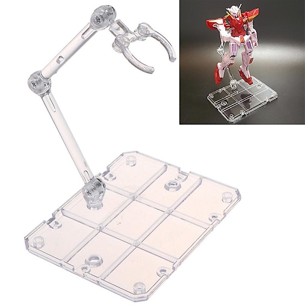 1 set Actionfigur bas lämplig display stativfäste för Hg 1/144 bio spel (transparent)