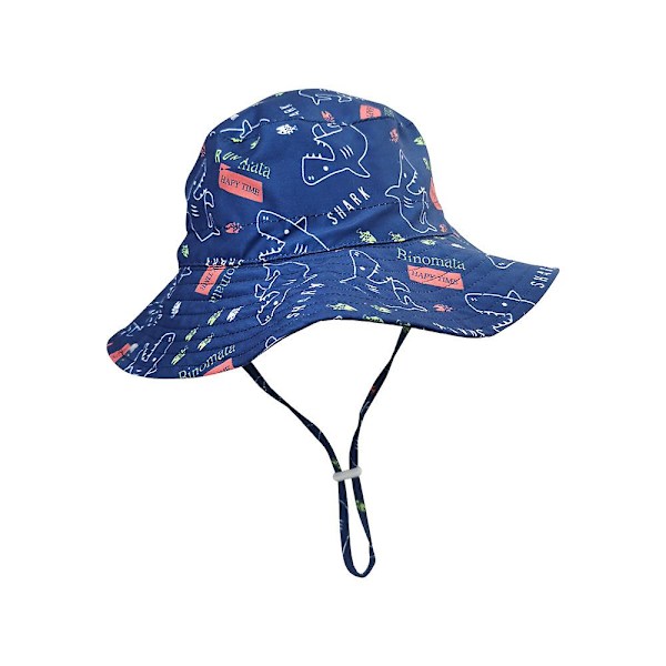 Dww-S-Shark Auringonhattu Säädettävä Leveälierinen Hattu Auringonsuoja UPF 50 Vauvalle Tytölle Pojalle Lapselle Taaperolle Unisex
