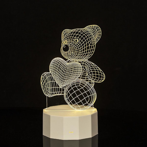Baby Natlampe 3d Soveværelse Dekor Illusion Lampe 3d Kreativ