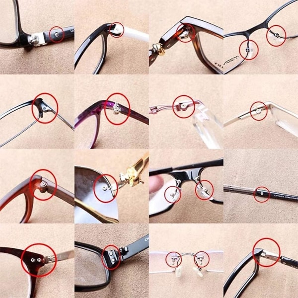 6st multifunktionell glasögonskruvmejsel minihandverktyg 3 i 1 glasögonskruvmejsel Watch reparationssats med nyckelring