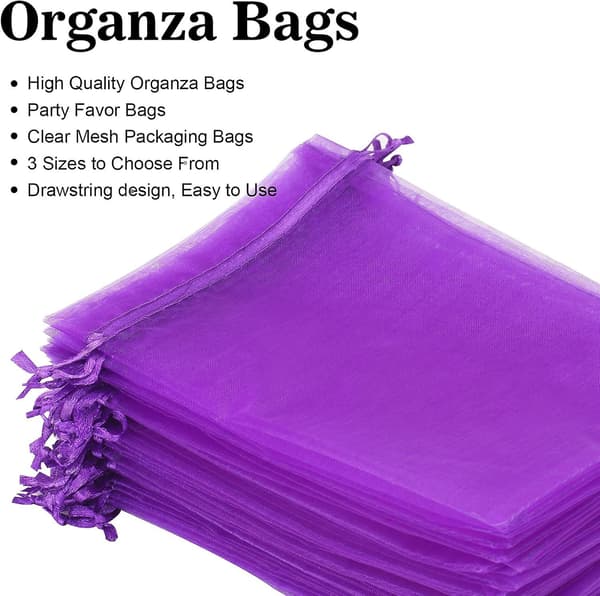 Organza presentpåsar - Påsar med dragsko för bröllop och evenemang