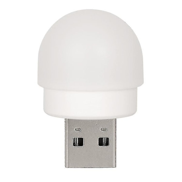 Mini USB-plugglampe, øyebeskyttende LED-nattlys, festlig gave, oppladbar USB, liten rund boklampe, julepynt til soverommet