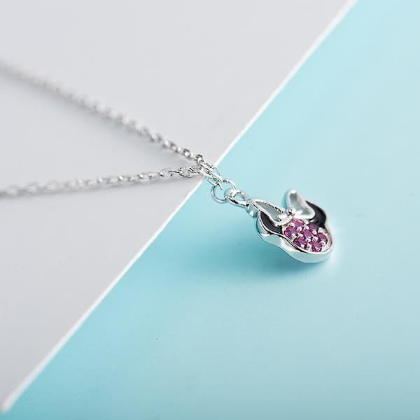 S925 Silverhalsband Klassisk Mors Dag Present För Kvinnor Och Flickor Ko Diamant (Silver)