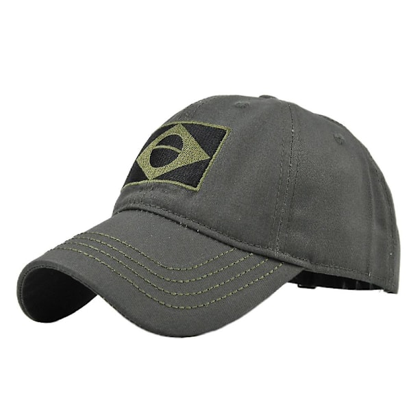 Hærens vifte topplue Menn kamuflasje Baseball Cap Brasiliansk flagg Militær Cap Buede takrenner Casual Fjellklatring Sol Visor