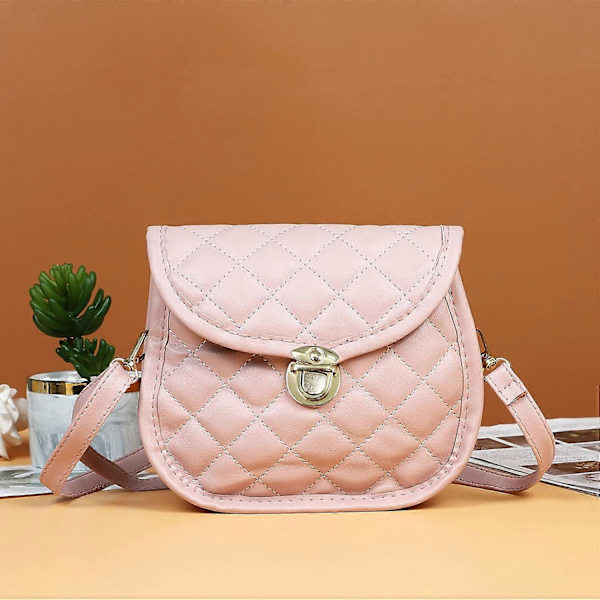 Liten flicka crossbody-väska, Toddler Mini Söt Prinsessa Handväskor Axel Messenger Bag, Rosa Diamant Stil