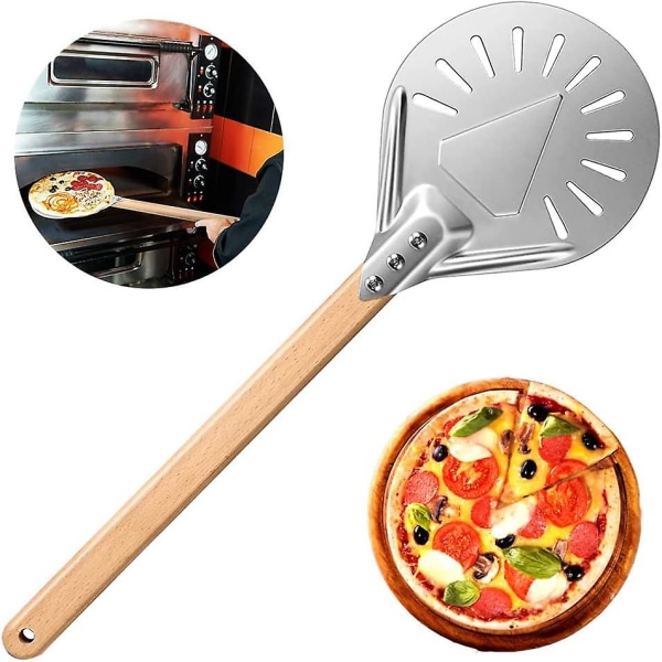 7-tums pizzasvarvspatel Pizzapaddel Pizzaservertårtspatel med trähandtag Pizzastengrill Bakning Paj Cookie Kaka Bakning Tool Kit
